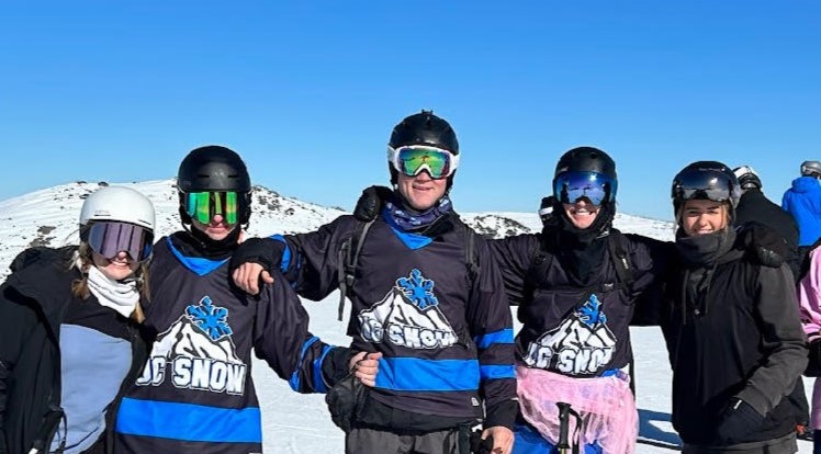 Members of the Snow Sports Club at the snow 