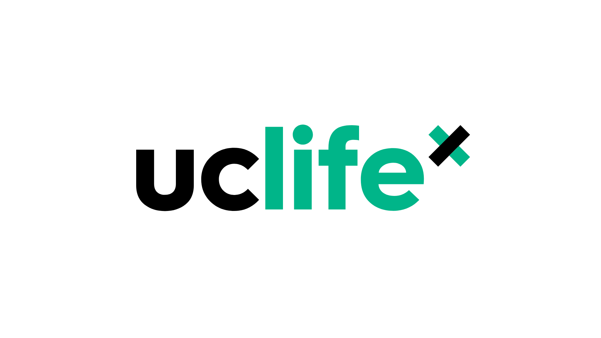 The word 'UCLifex' appears as a logo. The 'UC' portion appears in black while the 'life' portion appears in green. The 'x' is indexed above the 'e' of life and is both black and green. 